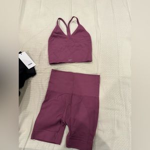 Setactive sculptflex biker short and bra set